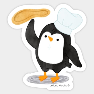 Steve Penguin Pizza Maker Sticker